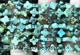 CFG1607 15 inches 8mm four leaf clover African turquoise beads