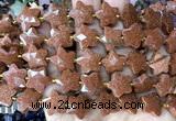 CFG1676 15 inches 14mm carved star goldstone beads wholesale