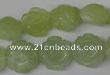 CFG233 15.5 inches 16mm carved flower New jade gemstone beads