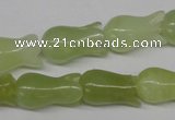 CFG237 15.5 inches 10*17mm carved flower New jade gemstone beads