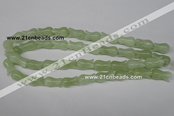 CFG239 15.5 inches 12*20mm carved flower New jade gemstone beads