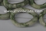 CFG270 15.5 inches 25*30mm carved oval peace stone beads