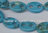 CFG291 15.5 inches 12*18mm carved oval turquoise beads