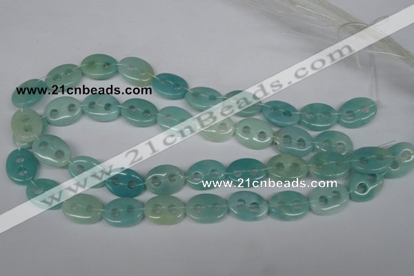 CFG294 15.5 inches 15*20mm carved oval amazonite gemstone beads