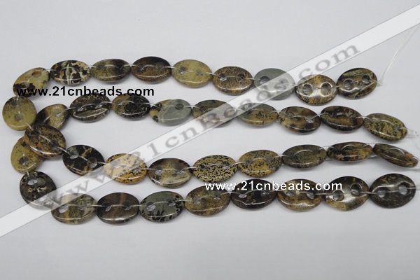 CFG297 15.5 inches 15*20mm carved oval artistic gemstone beads