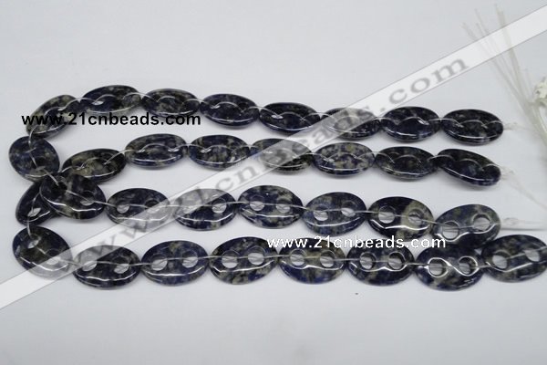 CFG300 15.5 inches 18*25mm carved oval sodalite gemstone beads