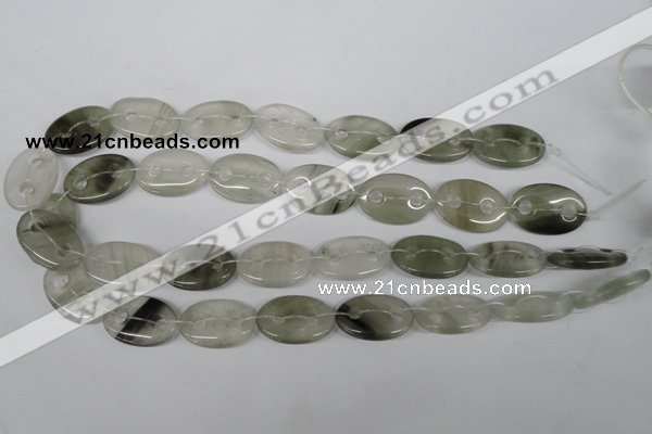 CFG303 15.5 inches 18*25mm carved oval green aragonite beads
