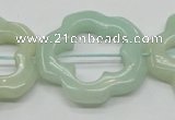 CFG31 15.5 inches 30mm carved flower amazonite gemstone beads