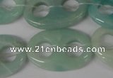 CFG313 15.5 inches 20*30mm carved oval amazonite gemstone beads