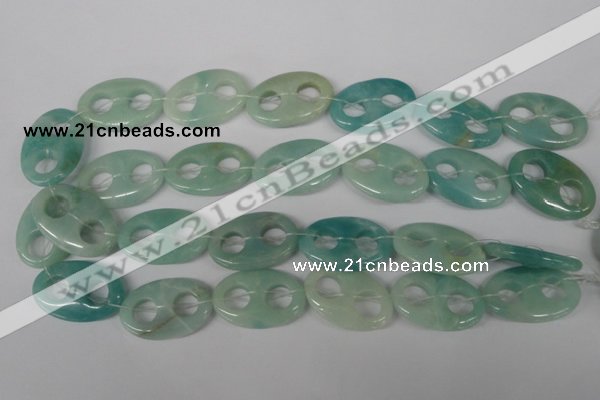 CFG313 15.5 inches 20*30mm carved oval amazonite gemstone beads