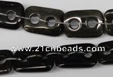 CFG322 15.5 inches 15*20mm carved rectangle golden obsidian beads