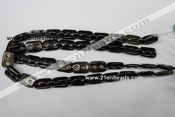 CFG322 15.5 inches 15*20mm carved rectangle golden obsidian beads