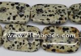 CFG329 15.5 inches 18*25mm carved rectangle dalmation jasper beads