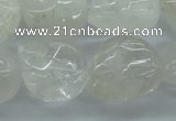 CFG341 15.5 inches 18*22mm carved skull white crystal beads