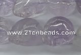 CFG342 15.5 inches 18*22mm carved skull amethyst beads