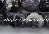 CFG343 15.5 inches 18*22mm carved skull dogtooth amethyst beads