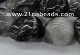 CFG346 15.5 inches 18*22mm carved skull eagle eye jasper beads