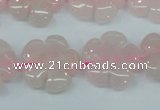 CFG450 15.5 inches 20mm carved flower rose quartz beads