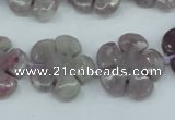 CFG454 15.5 inches 20mm carved flower lilac jasper beads