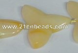 CFG521 15.5 inches 34*37mm carved flower yellow aventurine beads