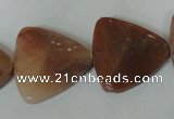 CFG529 15.5 inches 25*25mm carved triangle agate gemstone beads