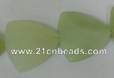 CFG530 15.5 inches 25*25mm carved triangle New jade beads