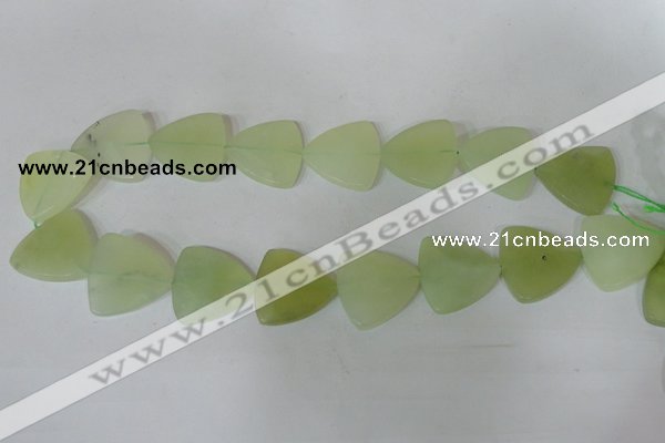 CFG530 15.5 inches 25*25mm carved triangle New jade beads