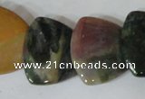 CFG540 15.5 inches 25*25mm carved triangle Indian agate beads