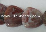 CFG541 15.5 inches 25*25mm carved triangle Indian agate beads