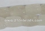 CFG545 15.5 inches 15*20mm carved brick white jade beads