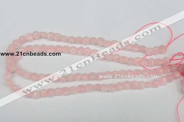 CFG58 15.5 inches 8*10mm carved pig-shaped rose quartz beads