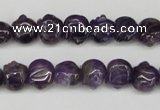 CFG59 15.5 inches 8*10mm carved pig-shaped amethyst gemstone beads