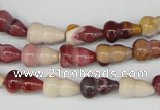 CFG61 15.5 inches 8*13mm carved calabash mookaite gemstone beads