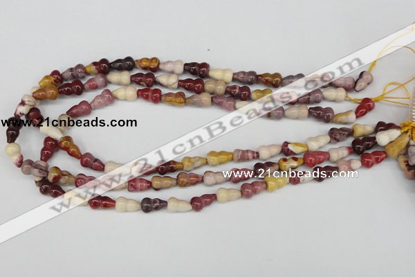 CFG61 15.5 inches 8*13mm carved calabash mookaite gemstone beads