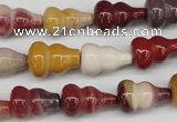 CFG62 15.5 inches 10*16mm carved calabash mookaite gemstone beads