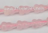 CFG64 15.5 inches 10*16mm carved calabash rose quartz beads