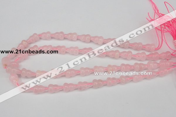 CFG64 15.5 inches 10*16mm carved calabash rose quartz beads