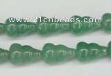 CFG66 15.5 inches 10*16mm carved calabash green aventurine beads