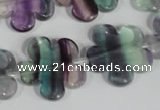 CFG661 15.5 inches 20mm carved flower fluorite gemstone beads