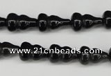 CFG67 15.5 inches 10*15mm carved calabash obsidian gemstone beads