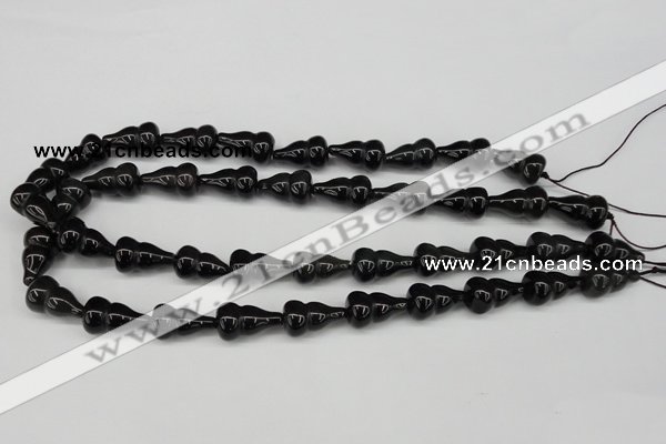 CFG68 15.5 inches 12*20mm carved calabash obsidian gemstone beads