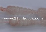 CFG753 15.5 inches 10*35mm carved teardrop natural pink quartz beads