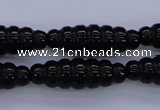 CFG760 15.5 inches 10*30mm carved rice black agate beads