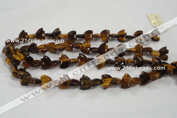 CFG767 15.5 inches 10*15mm carved animal yellow tiger eye beads