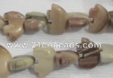 CFG780 15.5 inches 10*15mm carved animal jasper beads