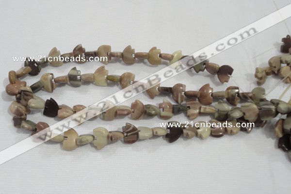 CFG780 15.5 inches 10*15mm carved animal jasper beads