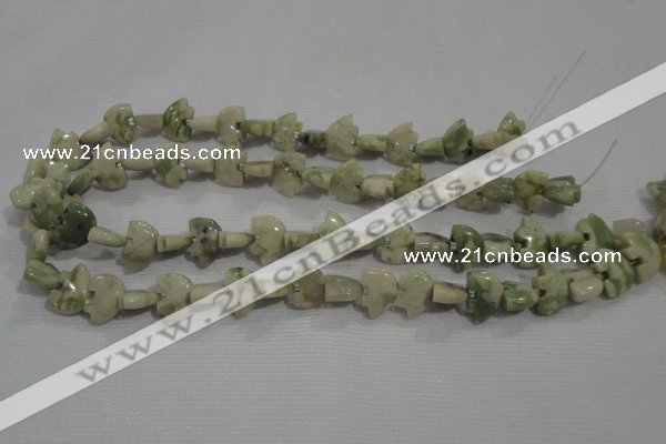 CFG781 15.5 inches 10*15mm carved animal lucky jade beads