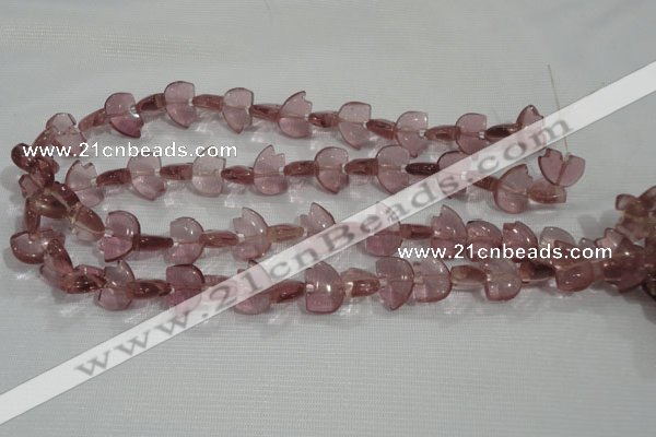 CFG786 15.5 inches 10*15mm carved animal quartz glass beads