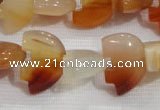 CFG790 12.5 inches 14*18mm carved animal red agate gemstone beads