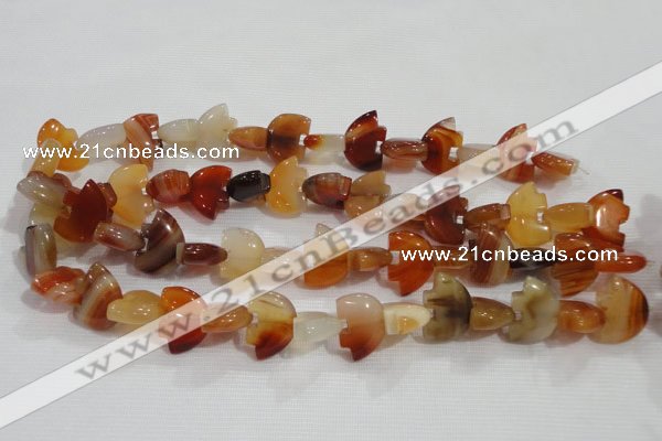 CFG790 12.5 inches 14*18mm carved animal red agate gemstone beads